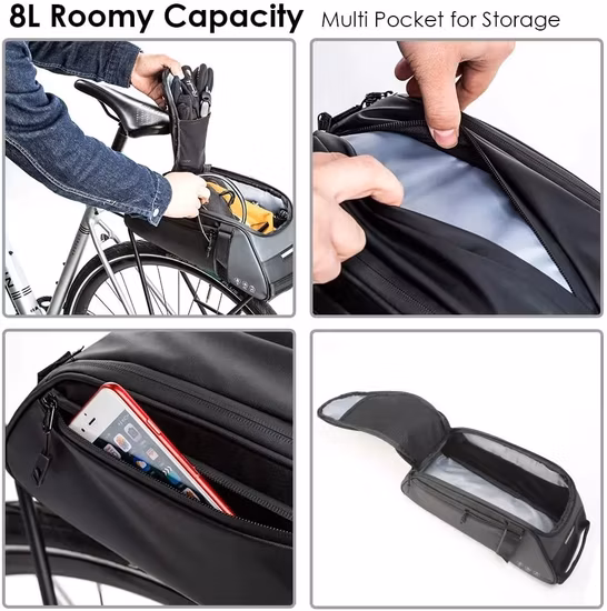 Personalizza la borsa da sella per bici con cinturino sulla borsa da sella per bici, borsa per attrezzi per borsa da ciclismo da viaggio all'aperto