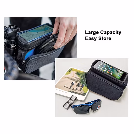 Borsa da bicicletta, Borse per telefono impermeabili, MTB, Bici da strada, Mountain bike, Borsa da bicicletta, Ciclismo, Sport, Outdoor, Viaggi, Escursionismo, Accessori, Borsa zaino