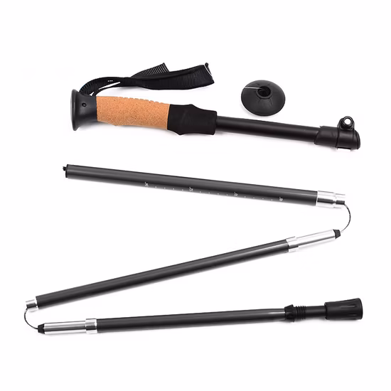 Bastone da trekking pieghevole ultraleggero regolabile in lega di alluminio Bastone da trekking Twist Lock Bastone alpino