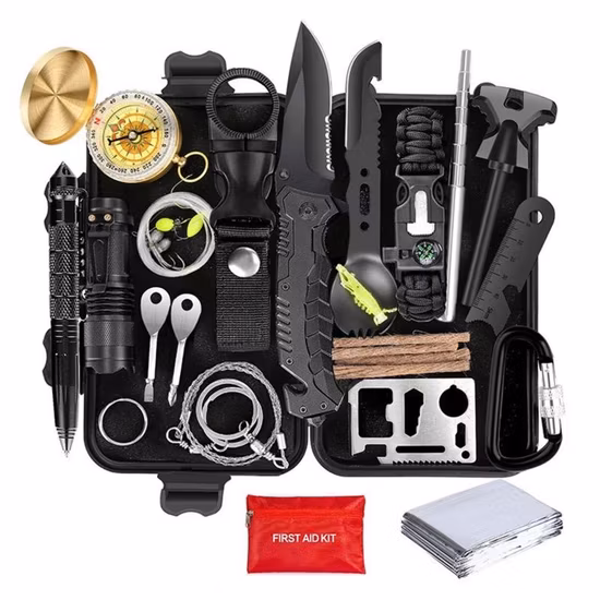 Zaino per avventure all'aria aperta di emergenza per kit di sopravvivenza in campeggio impermeabile
